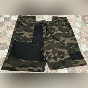 Public Record Boys/Girls Camo Colorblock Stretch Cargo Drawstring Jogger Pants